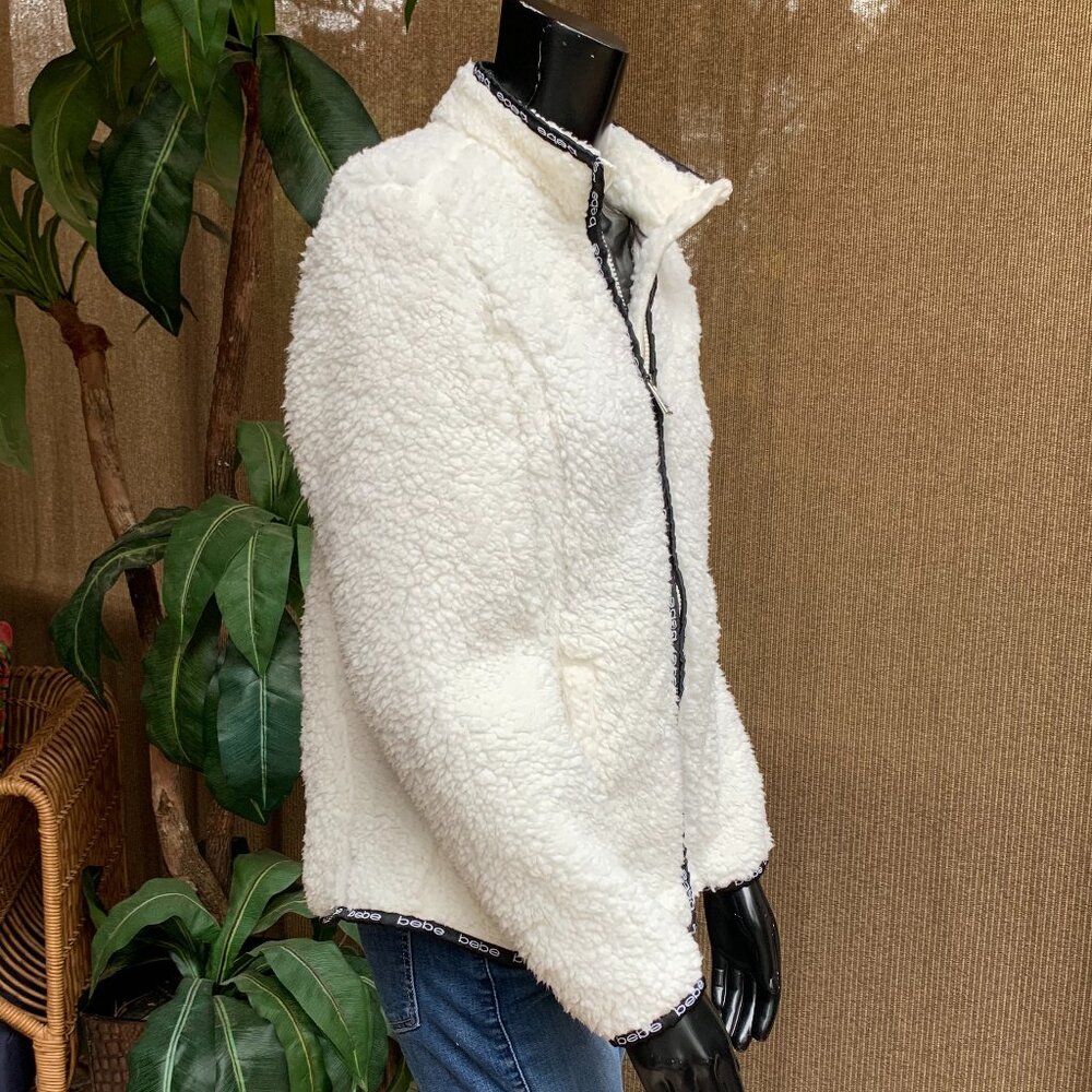 Bebe Sport Faux Shearling Jacket Sz S - Picture 3 of 14